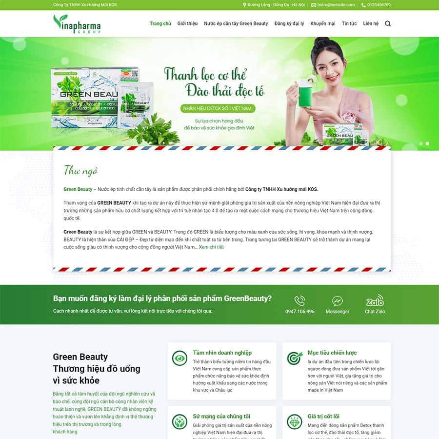 Theme WordPress thực phẩm chức năng 21