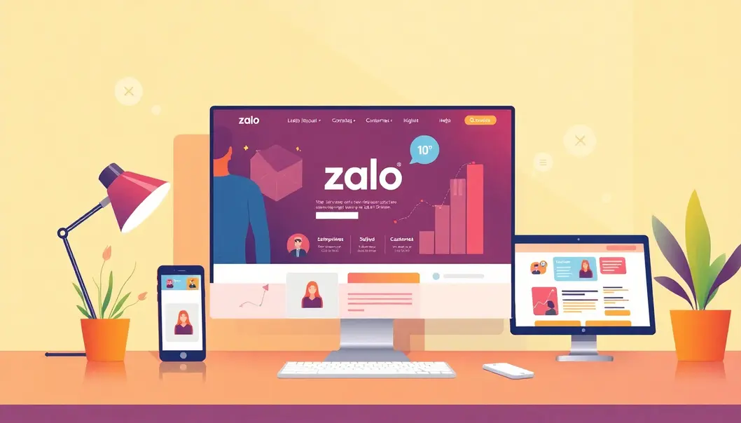 Một hình ảnh đại diện cho thiết kế website ấn tượng có tích hợp Zalo, thể hiện sự kiện ấn tượng và hiện đại.