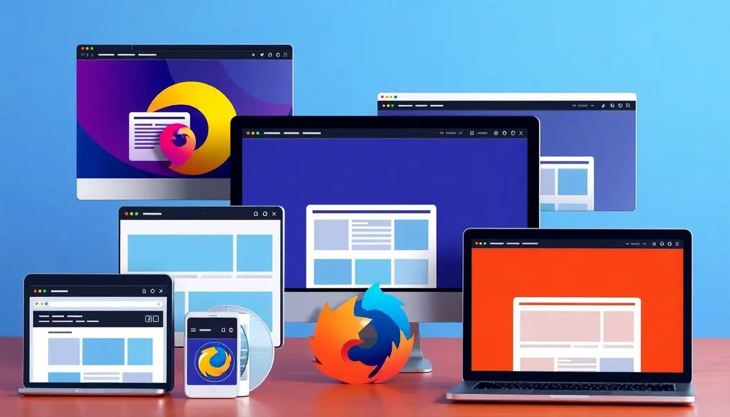 Các trình duyệt khác nhau hiển thị cùng một trang web với thiết kế thông nhất.