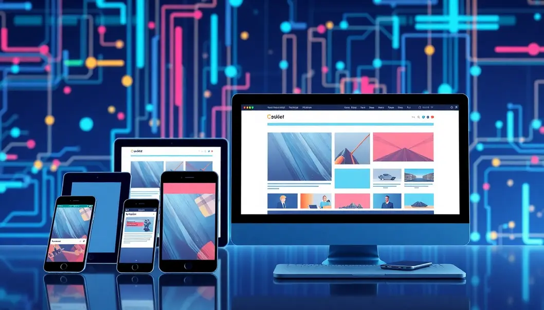 Mô tả hình ảnh tổng quan về website thân thiện với mobile.