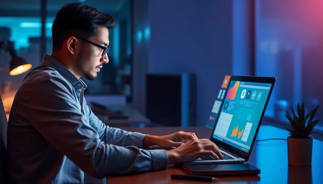 Một nhà thiết kế website chuyên nghiệp đang làm việc tại Đà Nẵng.