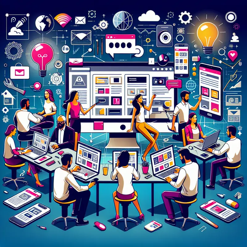 Các chuyên gia thiết kế làm việc cùng nhau để phát triển website responsive.