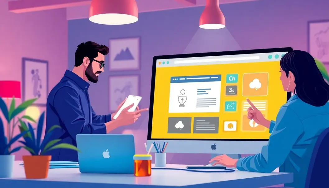 Hình ảnh nhóm người làm việc cùng nhau để tạo ra một website đẹp bằng các mẫu template WordPress.