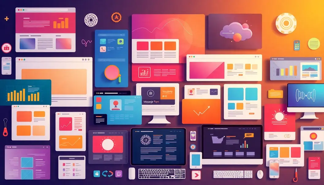 Một bức tranh mô tả sự đa dạng trong thiết kế website giao diện độc đáo và sáng tạo.