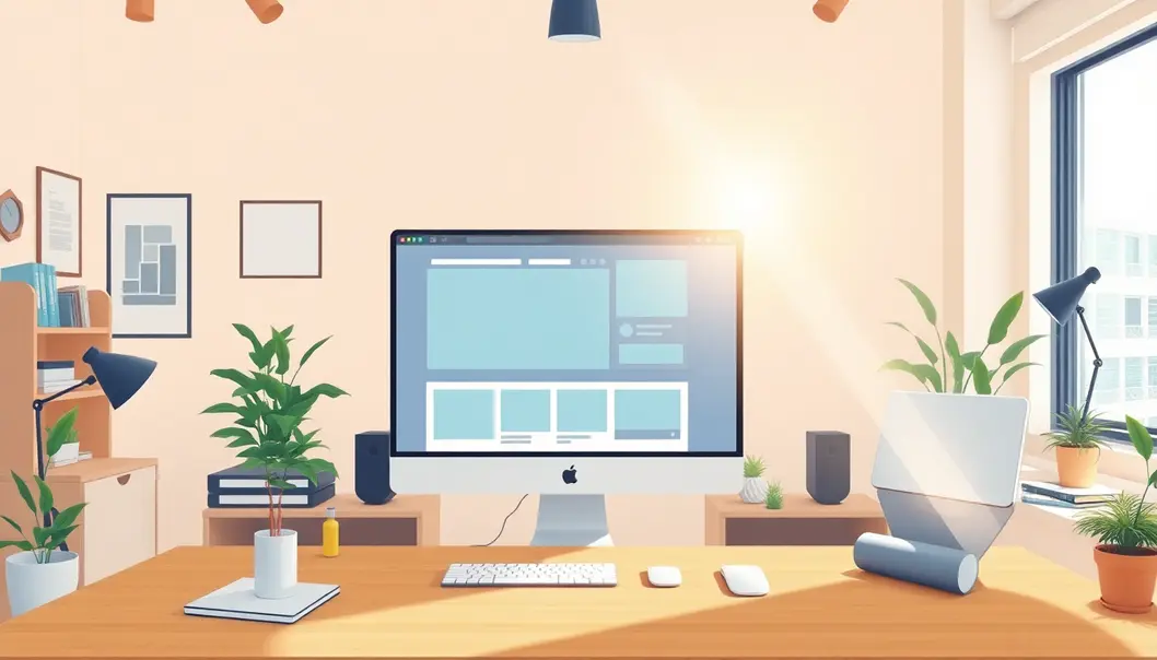 Không gian làm việc sáng tạo với vẻ đẹp của thiết kế website.