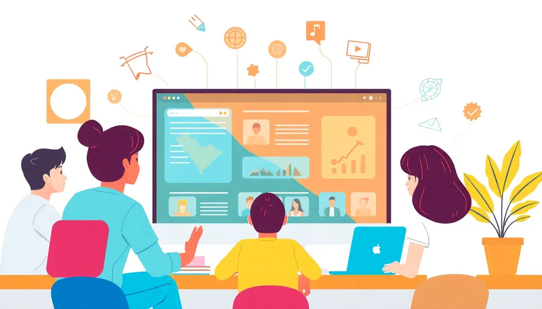 Cộng đồng học viên và giảng viên kết nối qua website giáo dục.