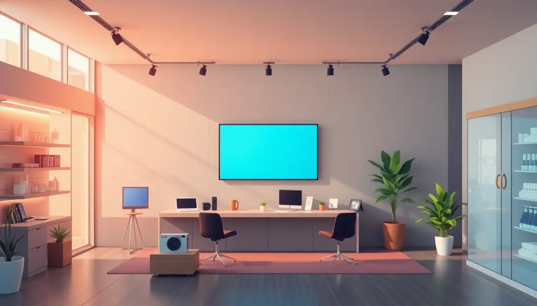 Bức ảnh thể hiện thiết kế website giới thiệu sản phẩm với các sản phẩm được trưng bày một cách nghệ thuật.