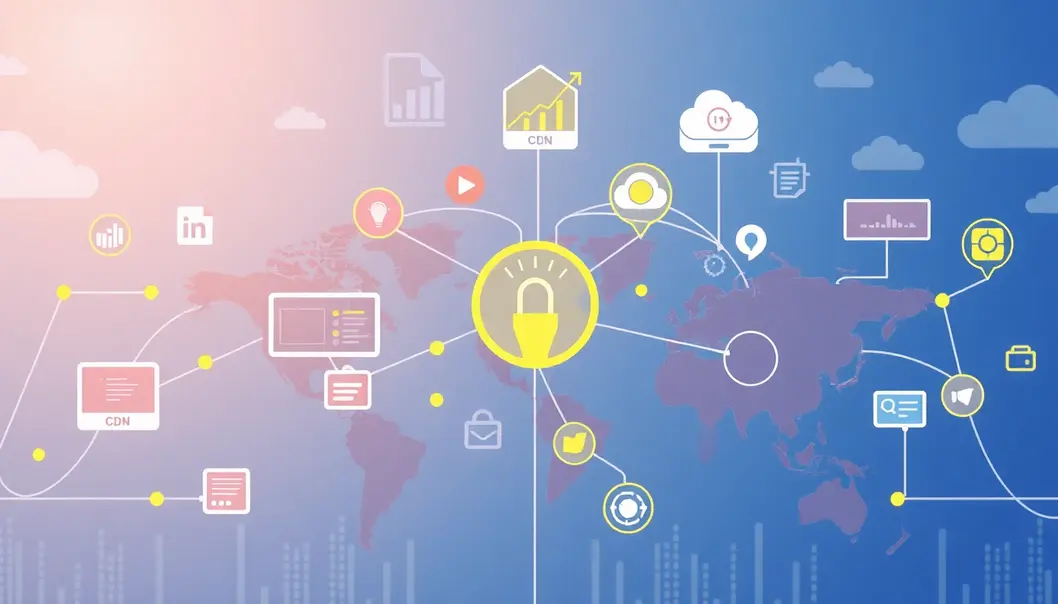 Hình ảnh tổng kết về việc thiết kế website với CDN.