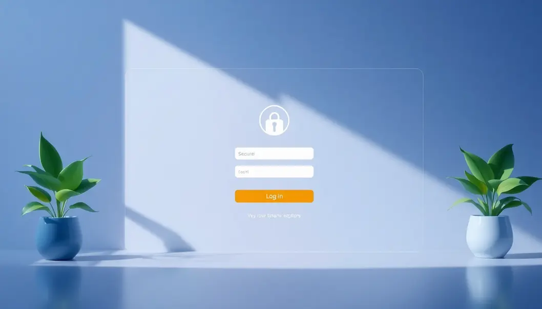 Giao diện trang đăng nhập trên website, thể hiện sự tin cậy và bảo mật.