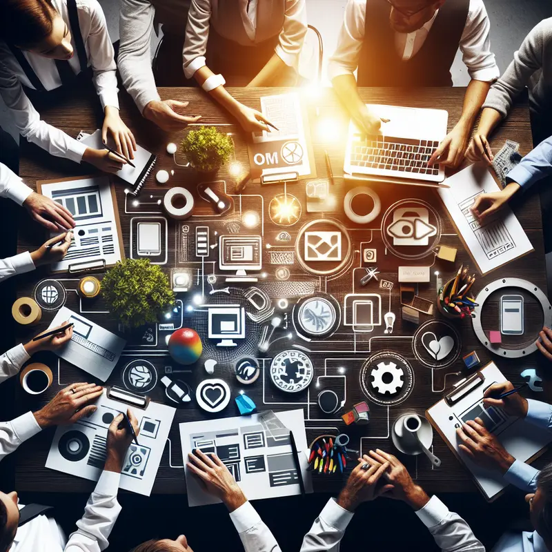 Đội ngũ thiết kế website đang hợp tác trong dự án.