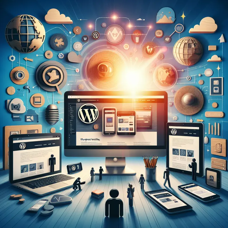 Giao diện website WordPress trên các thiết bị khác nhau.