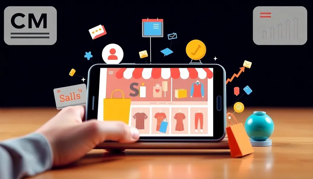 Hình ảnh mô phỏng trải nghiệm đầy sinh động của việc mua sắm trên website bán hàng.