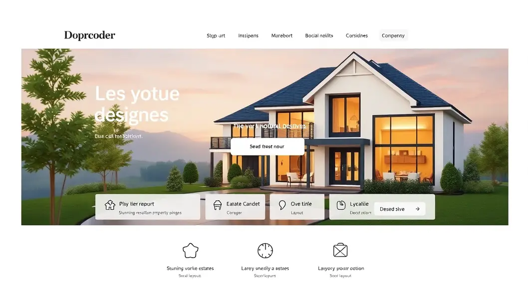Ảnh chụp màn hình của trang web bất động sản với giao diện thân thiện và hiện đại.