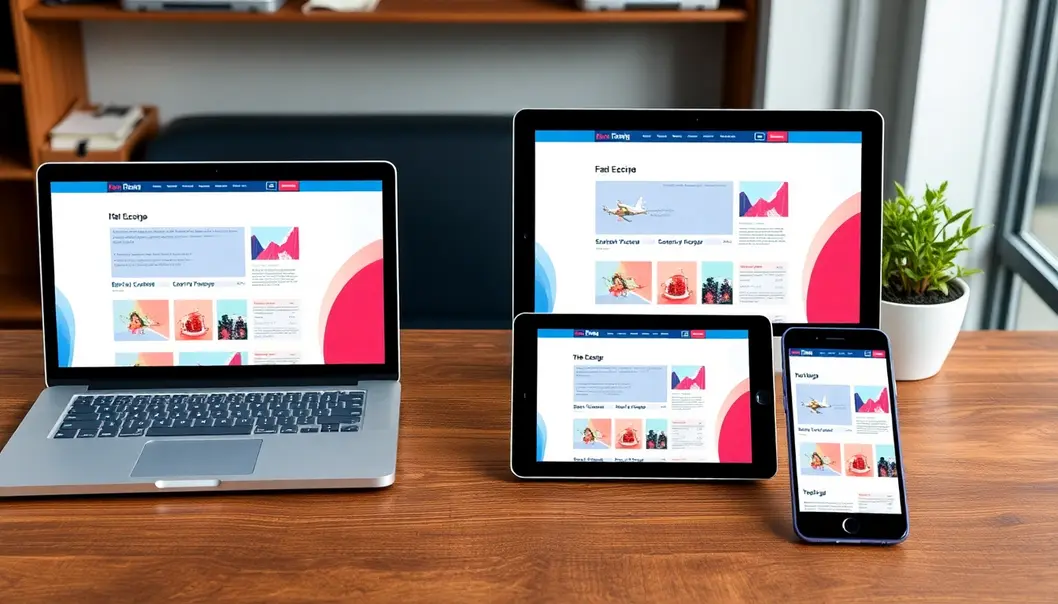Giao diện website nổi bật trên các thiết bị công nghệ.