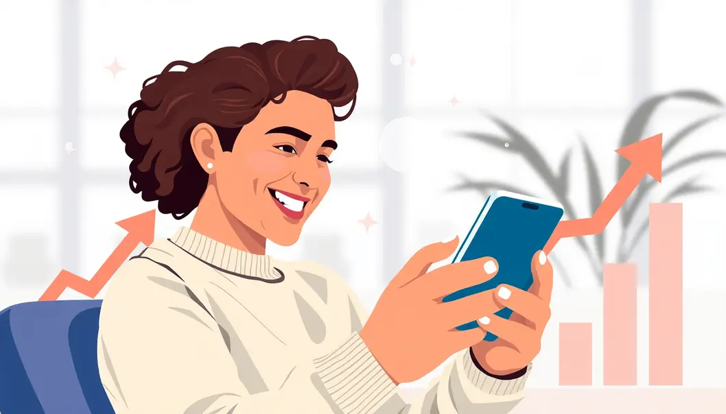A satisfied customer enjoying a mobile-friendly website.