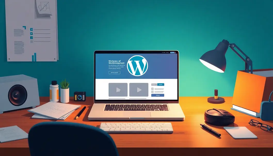 Hình ảnh người dùng khởi đầu việc xây dựng website bằng WordPress.