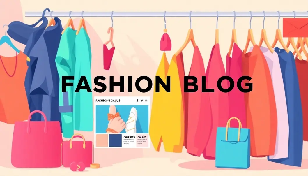 Hình ảnh tổng quan của blog thời trang với nhiều phần nội dung.