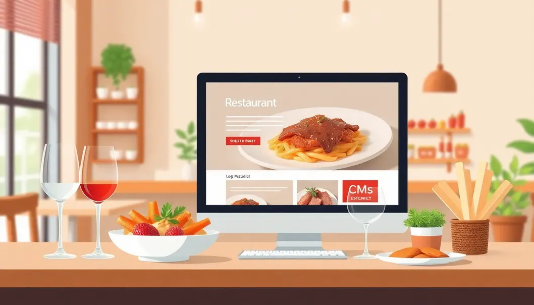 Thiết kế website nhà hàng nổi bật với hình ảnh thực phẩm hấp dẫn.