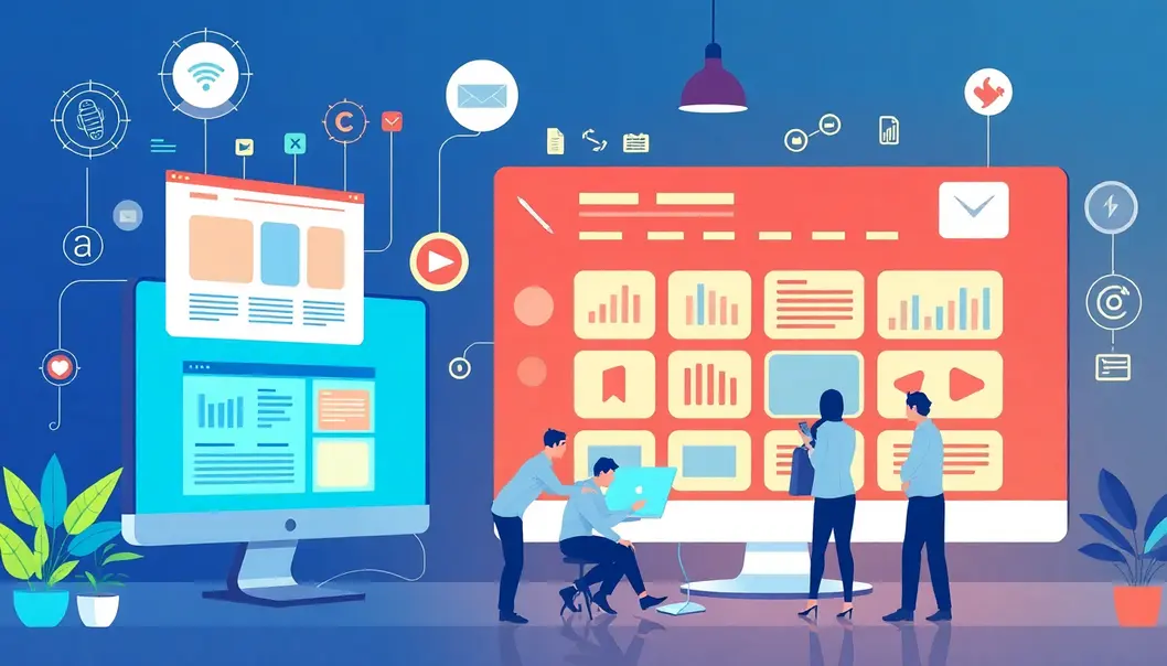Mô tả một hình ảnh tổng thể kích thích, phản ánh nội dung thiết kế website doanh nghiệp.