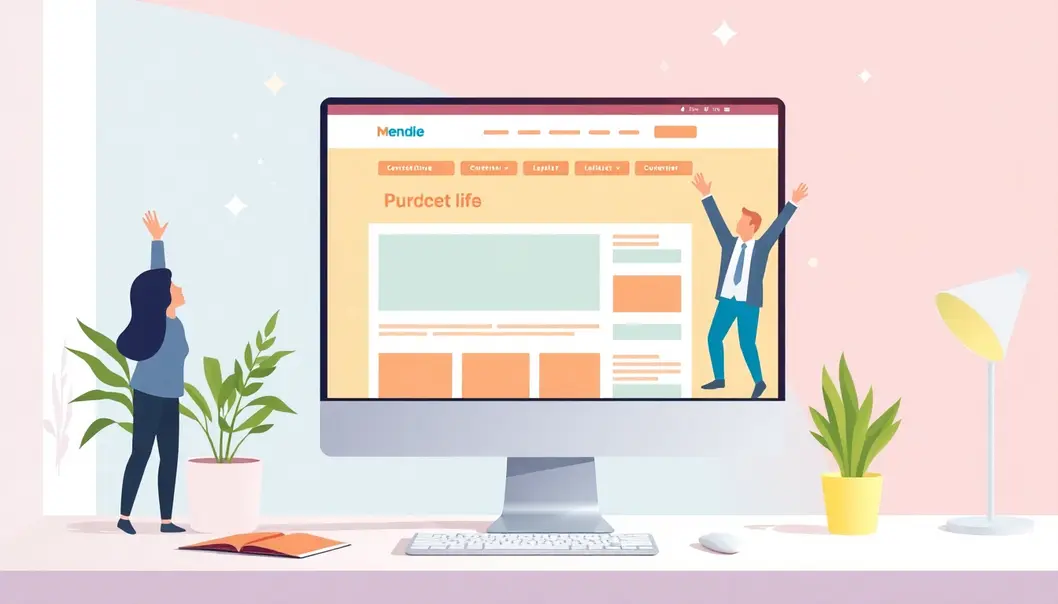 Minh họa thành công của lập trình website chuyên nghiệp với doanh nhân phấn khởi.