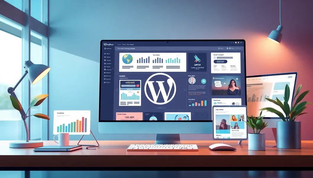 Giao diện điều khiển WordPress với nhiều lựa chọn mẫu template đẹp và chuyên nghiệp.