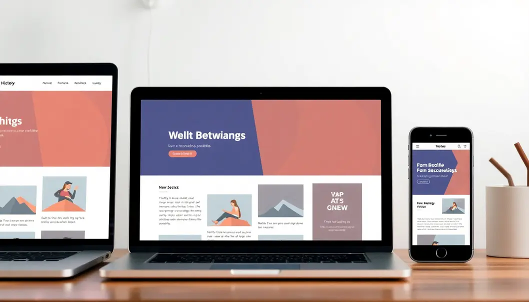 Một trang web cá nhân được tối ưu hóa hiển thị trên các thiết bị khác nhau.