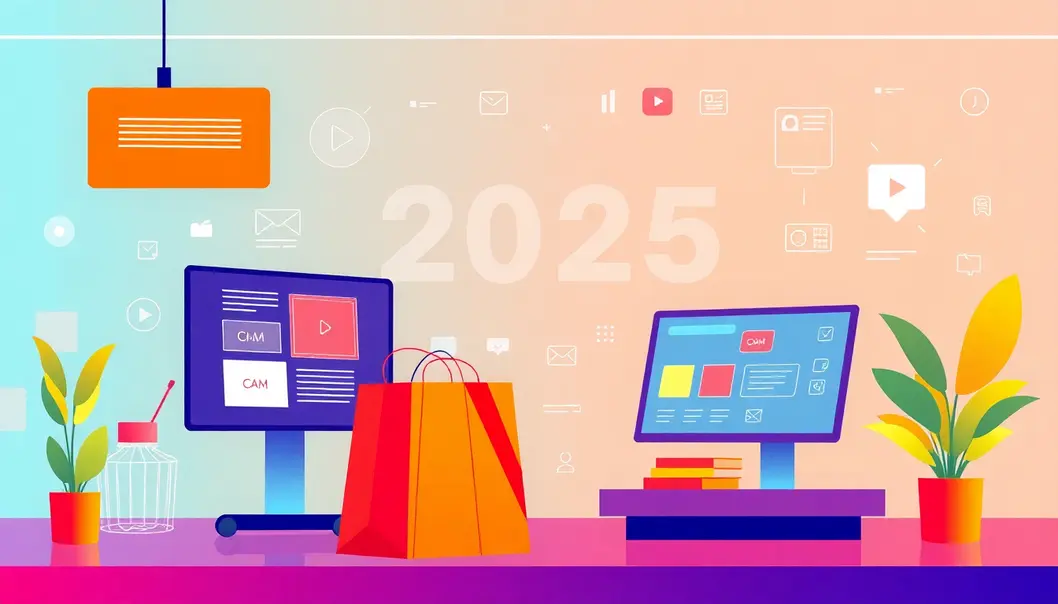 Banner với thiết kế hiện đại, đại diện cho website bán hàng 2025.