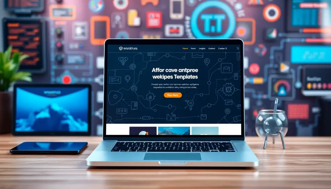 Hình ảnh mô tả một mẫu website WordPress đẹp mắt với tiêu đề hấp dẫn.