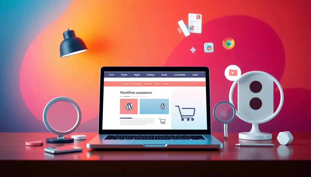 Bức tranh thể hiện một website bán hàng WordPress được thiết kế chuyên nghiệp và hấp dẫn.
