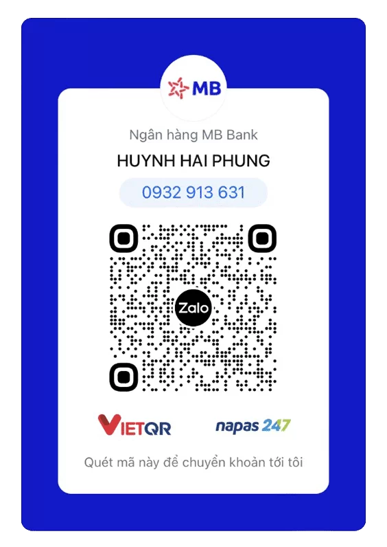 Thưởng 50% giá trị mua điểm 1 qr huynhphung dot net