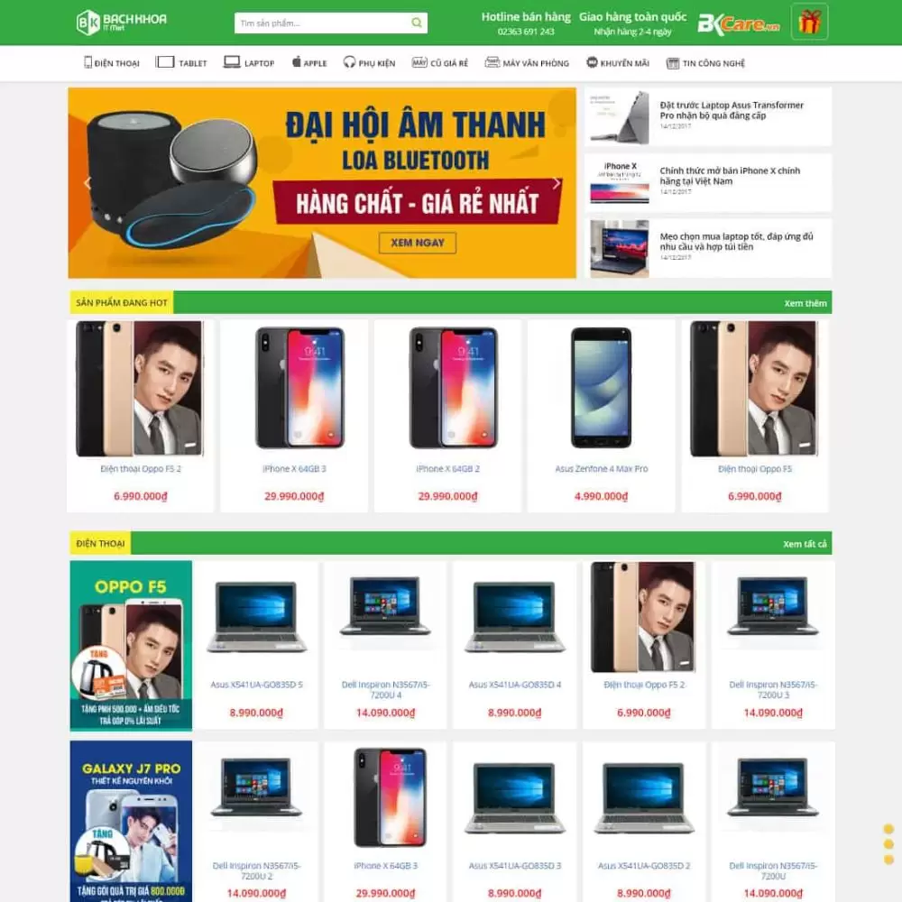 Theme wordpress bách khoa Shop