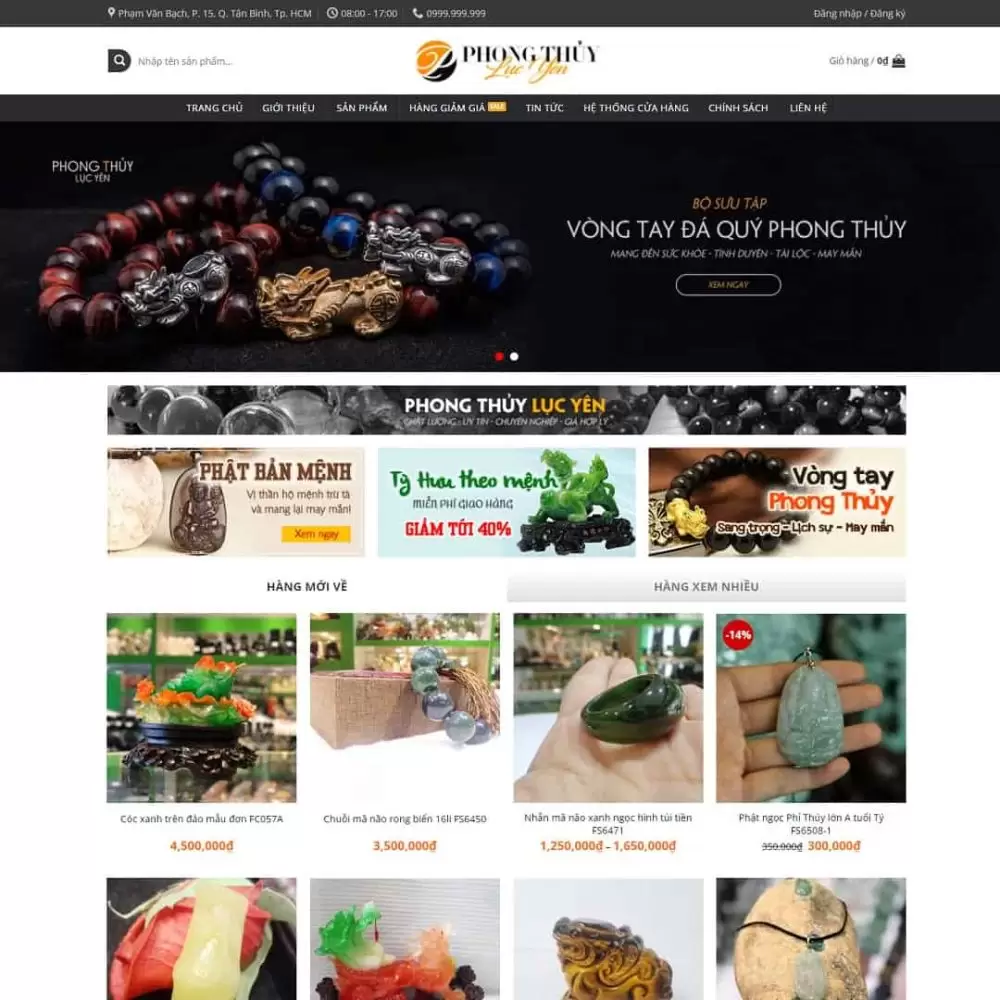 Theme WordPress đá quý, vật phẩm phong thủy 02