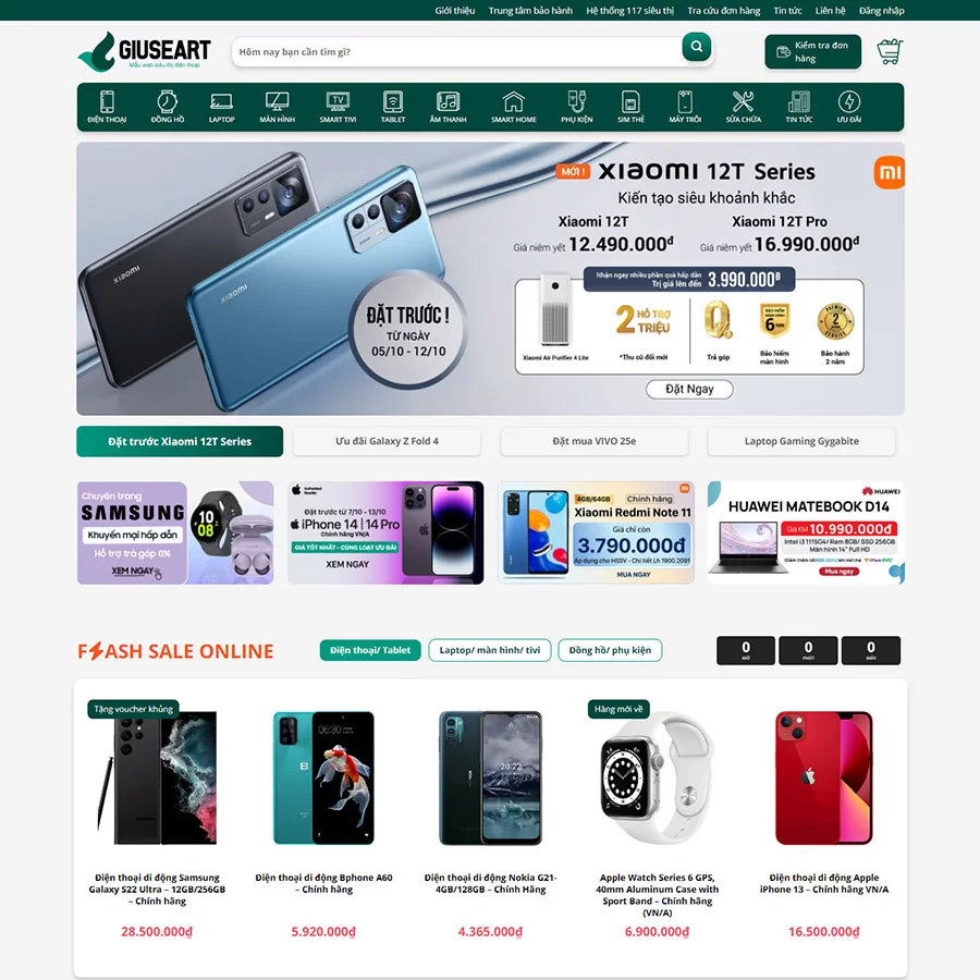 Theme wordpress bán điện thoại 06