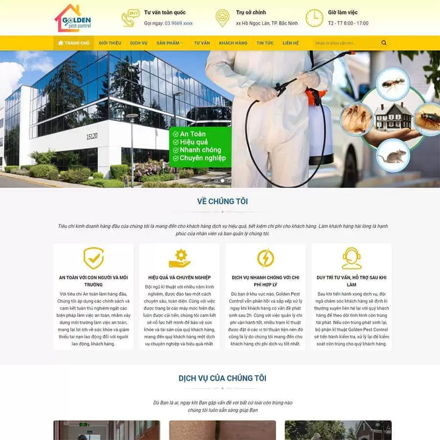 Theme WordPress diệt côn trùng