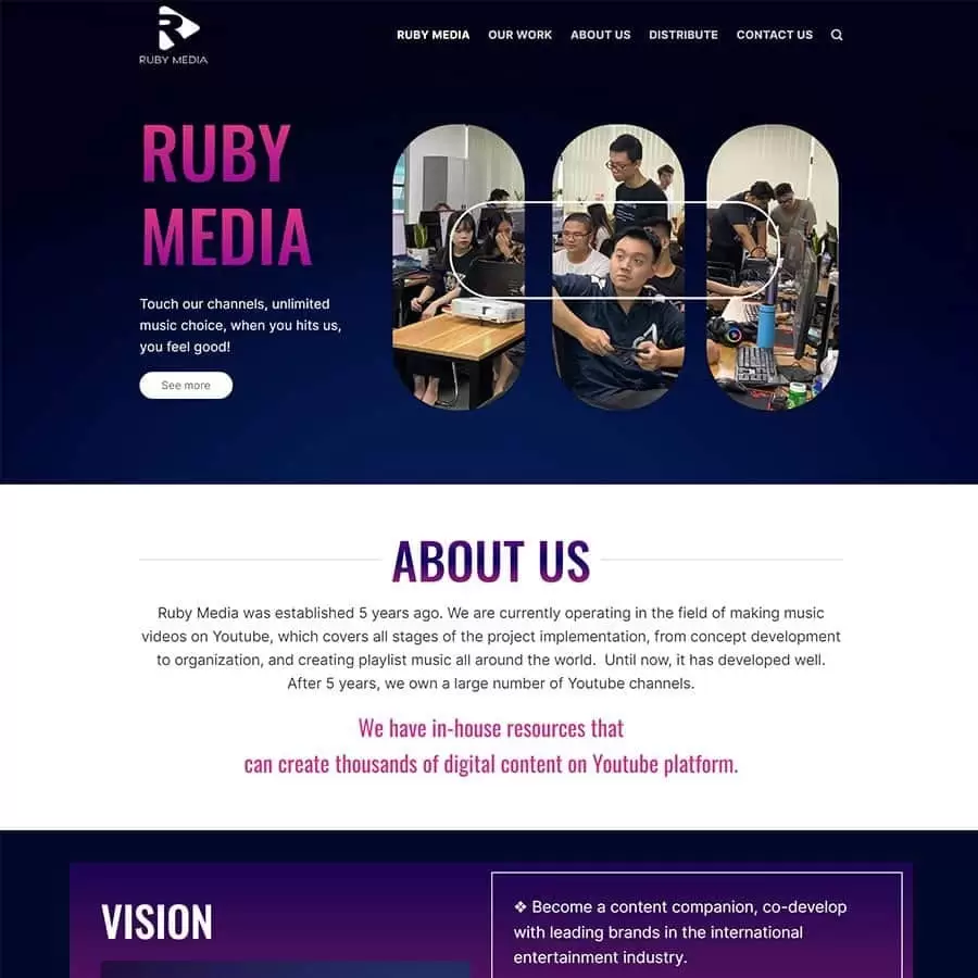 Theme WordPress công ty media network