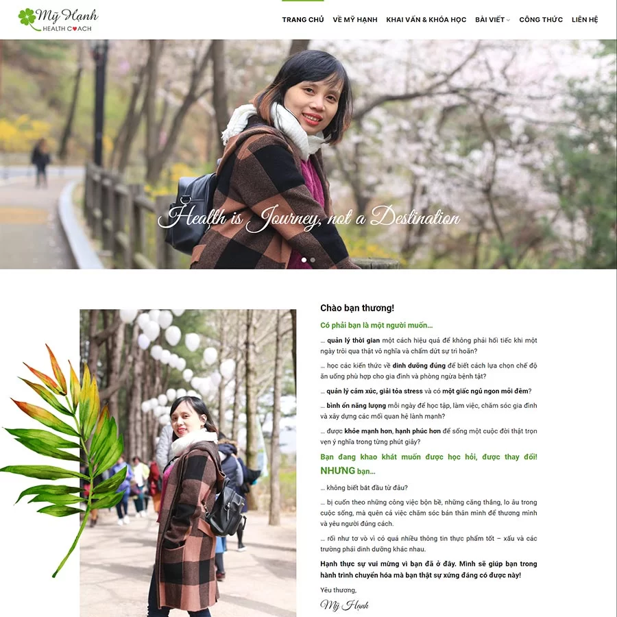 Theme WordPress khóa học sức khỏe