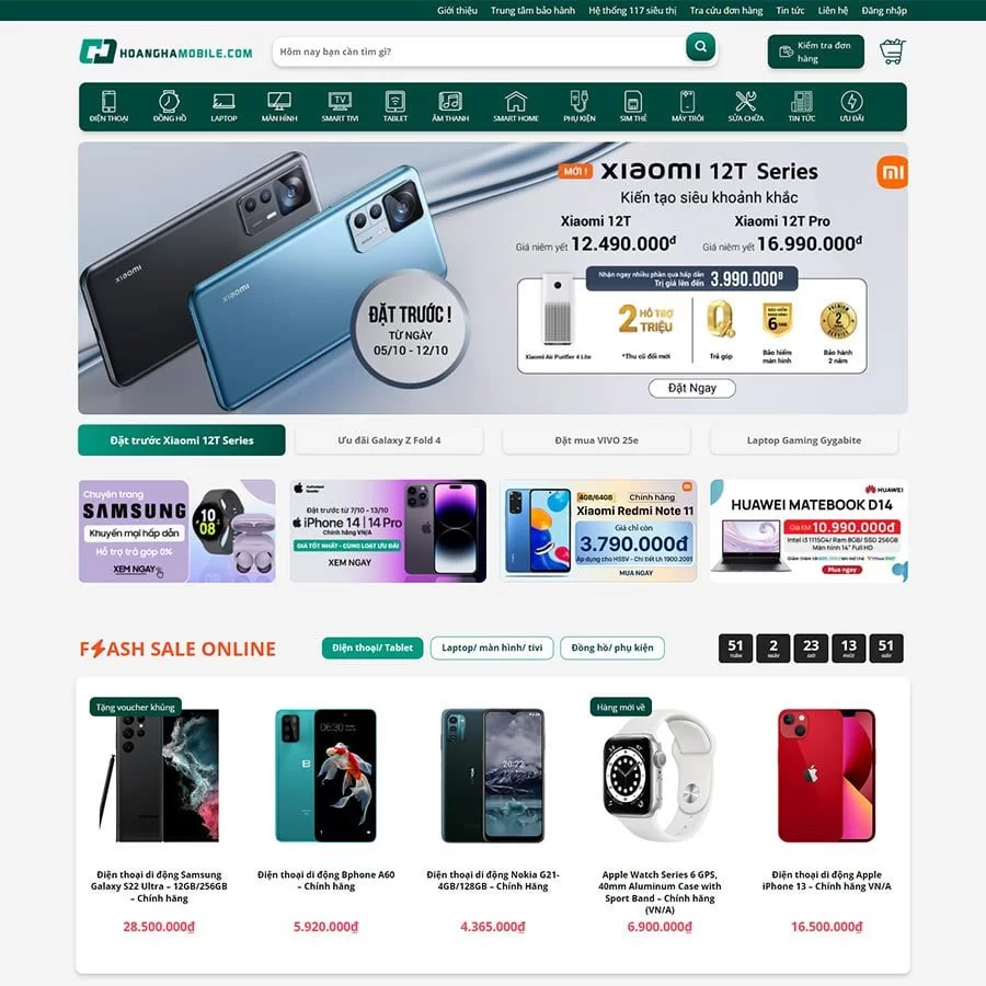 Theme WordPress Hoàng Hà Mobile 02