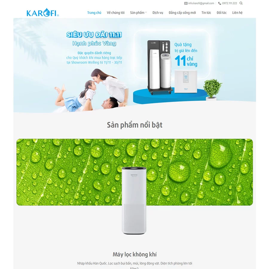 Theme wordpress bán máy lọc nước mới