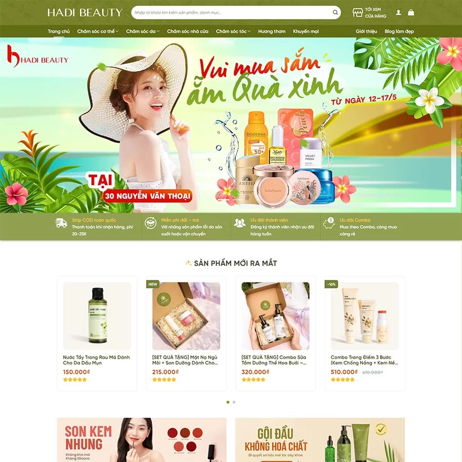 Theme WordPress mỹ phẩm 20
