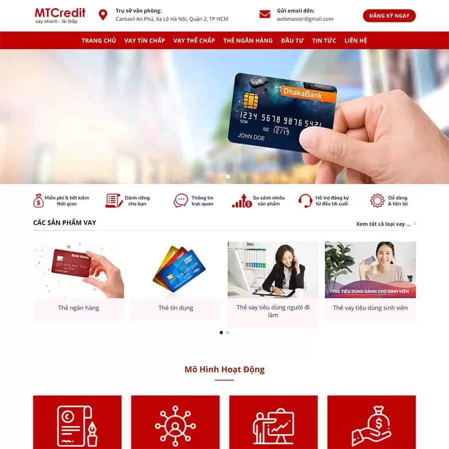 Theme WordPress vay vốn, tài chính