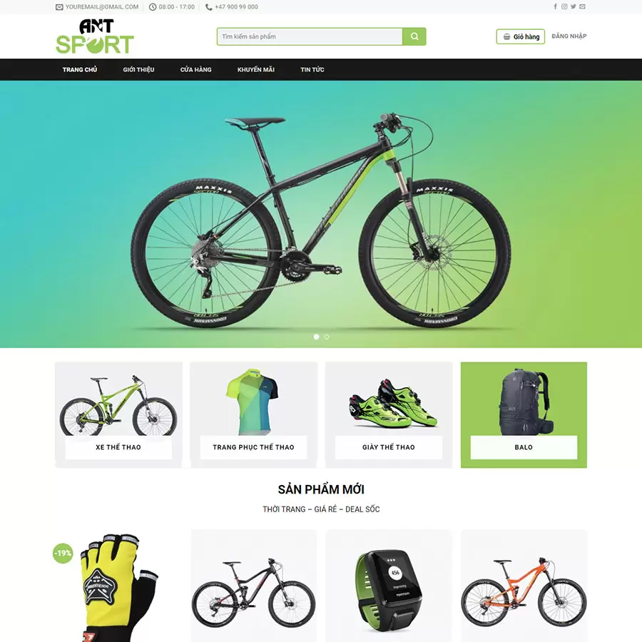 Theme wordpress bán đồ thể thao