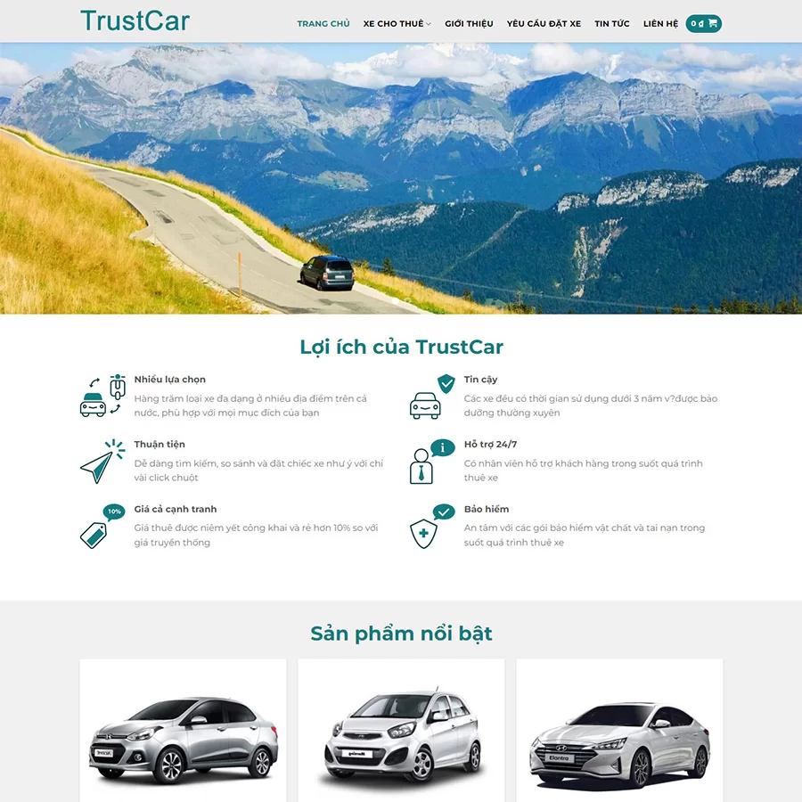 Theme wordpress thuê xe 03