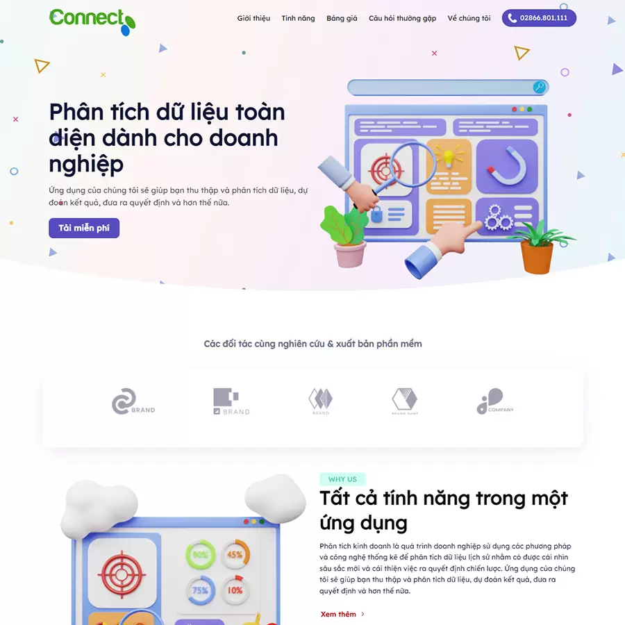 Theme wordpress landing page bán phần mềm, ứng dụng